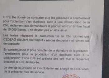 Duplicata de CNI : La colère de la DAF