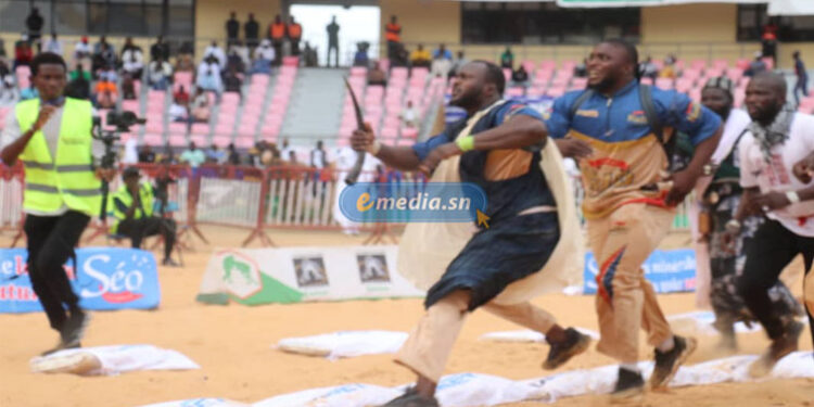 Arène nationale : Arrivée du Roi Modou Lô