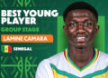 Can 2023 : Lamine Camara élu Meilleur jeune joueur de la phase de groupes