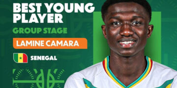Can 2023 : Lamine Camara élu Meilleur jeune joueur de la phase de groupes