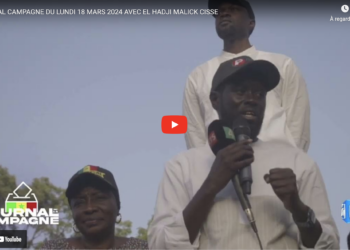Journal de la campagne du lundi 18 mars 2024 avec El Hadji Malick Cissé