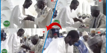 Korité : Le geste très honorable du Pr Diomaye qui aide l&rsquo;Imam de la grande mosquée à se lever