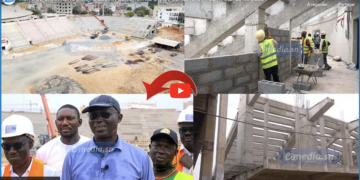 Stade Demba Diop : Visite de chantier du Président de la Fédération sénégalaise de football, Me Augustin Senghor