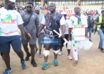 Arène Nationale : Les images de l’arrivée de Eumeu Sène