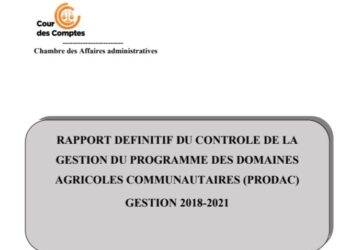 « Le Prodac fait ses propres passations de marché alors que le ministère est l’autorité contractante » (Rapport)
