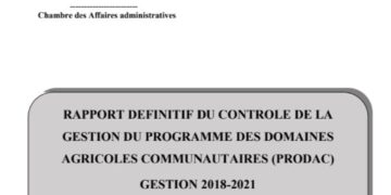 « Le Prodac fait ses propres passations de marché alors que le ministère est l’autorité contractante » (Rapport)