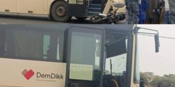 Podor : Collision entre un bus Sénégal Dem Dikk et un Jakarta fait un mort et un blessé grave à Ndioum
