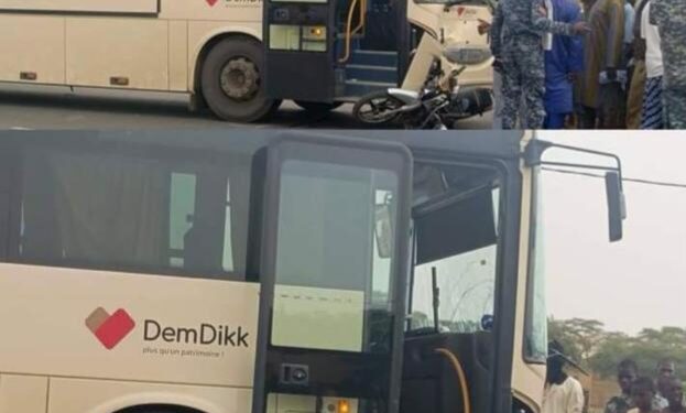 Podor : Collision entre un bus Sénégal Dem Dikk et un Jakarta fait un mort et un blessé grave à Ndioum 1 Podor : Collision entre un bus Sénégal Dem Dikk et un Jakarta fait un mort et un blessé grave à Ndioum