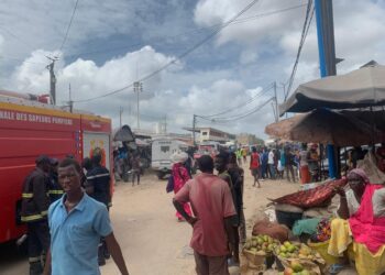 Accident grave devant le marché syndicat de Pikine