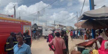 Accident grave devant le marché syndicat de Pikine