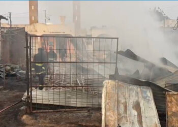 Incendie au marché central d’Ourossogui : une trentaine de magasins ravagés