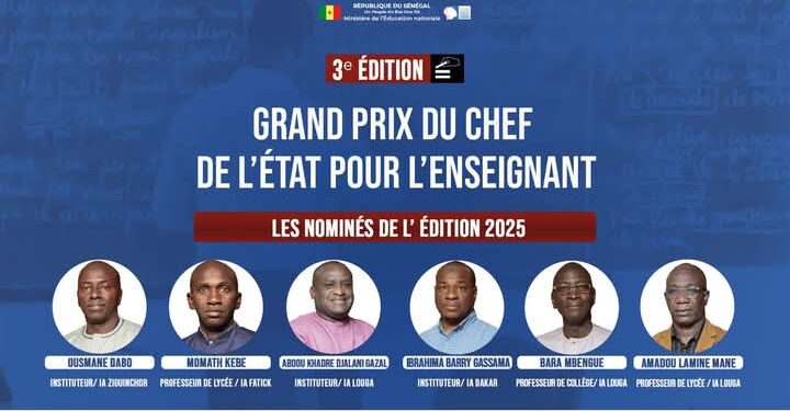 Les enseignants d'élite en lice pour le Grand Prix du Chef de l'État 2025 1 FB IMG 1738837169095