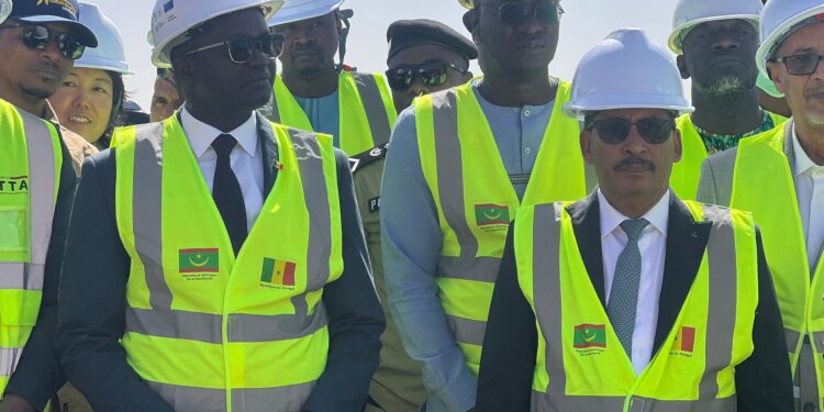 Pont de Rosso : Les travaux atteignent 32 % d’exécution, les ministres sénégalais et mauritanien en visite de chantier 1 IMG 20250202 WA0047