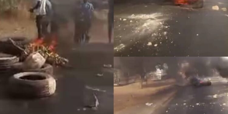 Tensions à l’USSEIN de Kaolack : Les étudiants bloquent la route nationale 1 InCollage 20250212 115553423