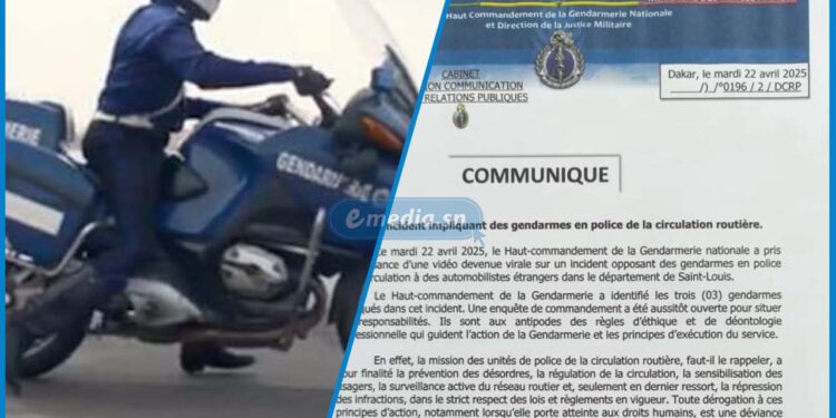 Incident à Saint-Louis : Des gendarmes épinglés pour dérive lors d’un contrôle routier 1 Incident à Saint-Louis : Des gendarmes épinglés pour dérive lors d’un contrôle routier