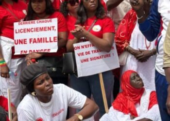 Protestations lors du discours du ministre du Travail : le RTS dénonce des licenciements "abusifs" 2 IMG 20250501 WA0103