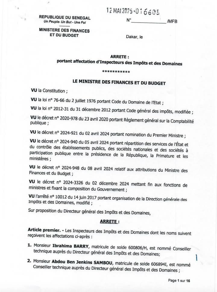 Impôts et Domaines : vaste mouvement d’affectations à travers le pays 2 fb img 17471285949627848978164326524458