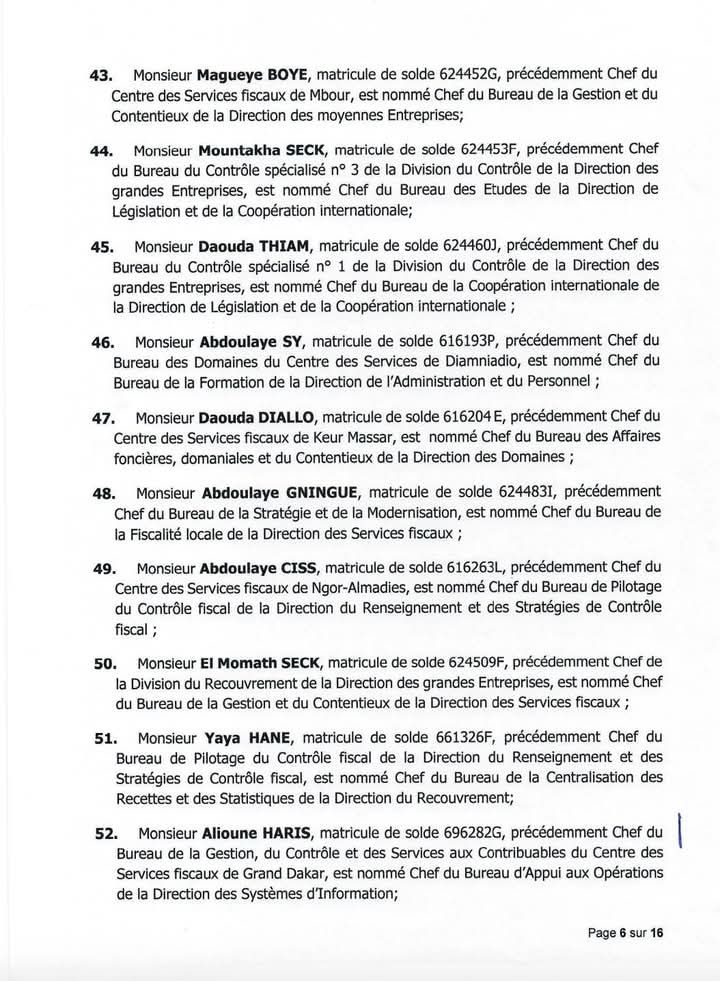 Impôts et Domaines : vaste mouvement d’affectations à travers le pays 7 fb img 17471286244565357964886217322105