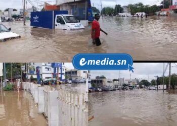 Thiès paralysée par une forte pluie : inondations, routes impraticables et dégâts matériels 1 InCollage 20250822 210414662