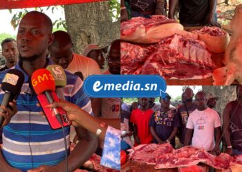 Ziguinchor : Les vendeurs de porc du marché Tilène exigent la libération de leur président 1 InCollage 20250826 153453622