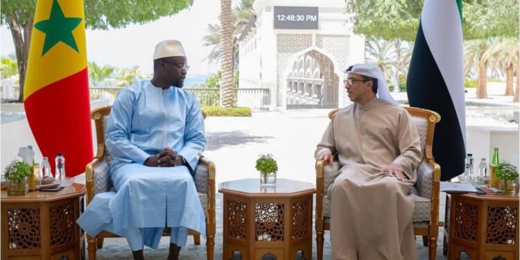 Abu Dhabi – Diplomatie : Le Premier ministre Ousmane Sonko reçu par Cheikh Mansour Bin Zayed Al Nahyan 1 FB IMG 1757586851662