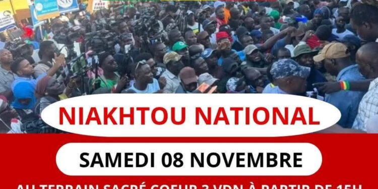 Le Collectif NIAKHTOU NATIONAL maintient son rassemblement au terrain Sacré-Cœur 3 malgré la décision du Préfet de Dakar 1 InCollage 20251107 175521879