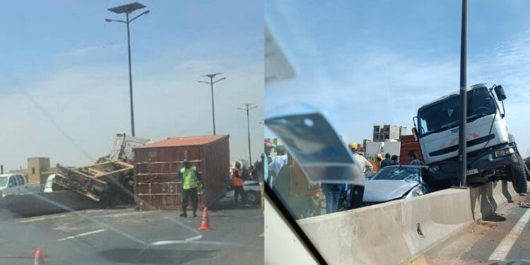 Un container écrase un véhicule sur l’autoroute à péage : cinq morts et plusieurs blessés 1 InCollage 20260125 174524167