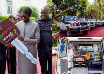 Santé : Bassirou Diomaye Faye réceptionne 153 ambulances médicalisées d’un coût de 8,1 milliards FCFA